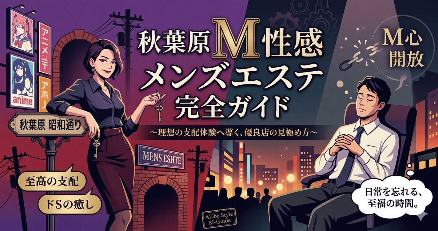 秋葉原のM性感で至高の悦楽を。メンズエステ選びの決定版ガイド